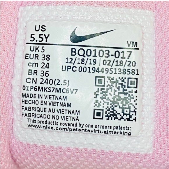 Nike Air Max 270 React Particle Grey-Arctic Pink-Sulfur Sneakers - 5.5Y - New - Picture 5 of 10